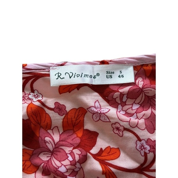 R. Vivimos Pink &‎ Red Tassel Boho Maxi Dress Size S - Picture 11 of 11